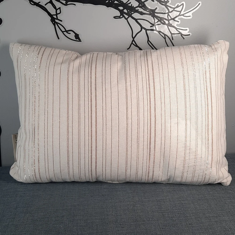 Give Thanks Embroidered Throw Toss Pillow Thankful Fall Harvest Formal Gold